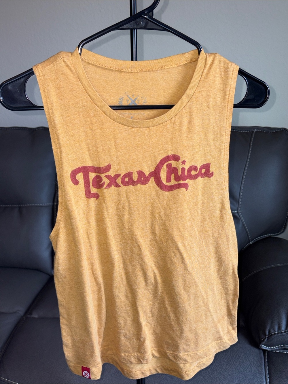 Texas Chica Graphic Tank Top - Mustard Yellow